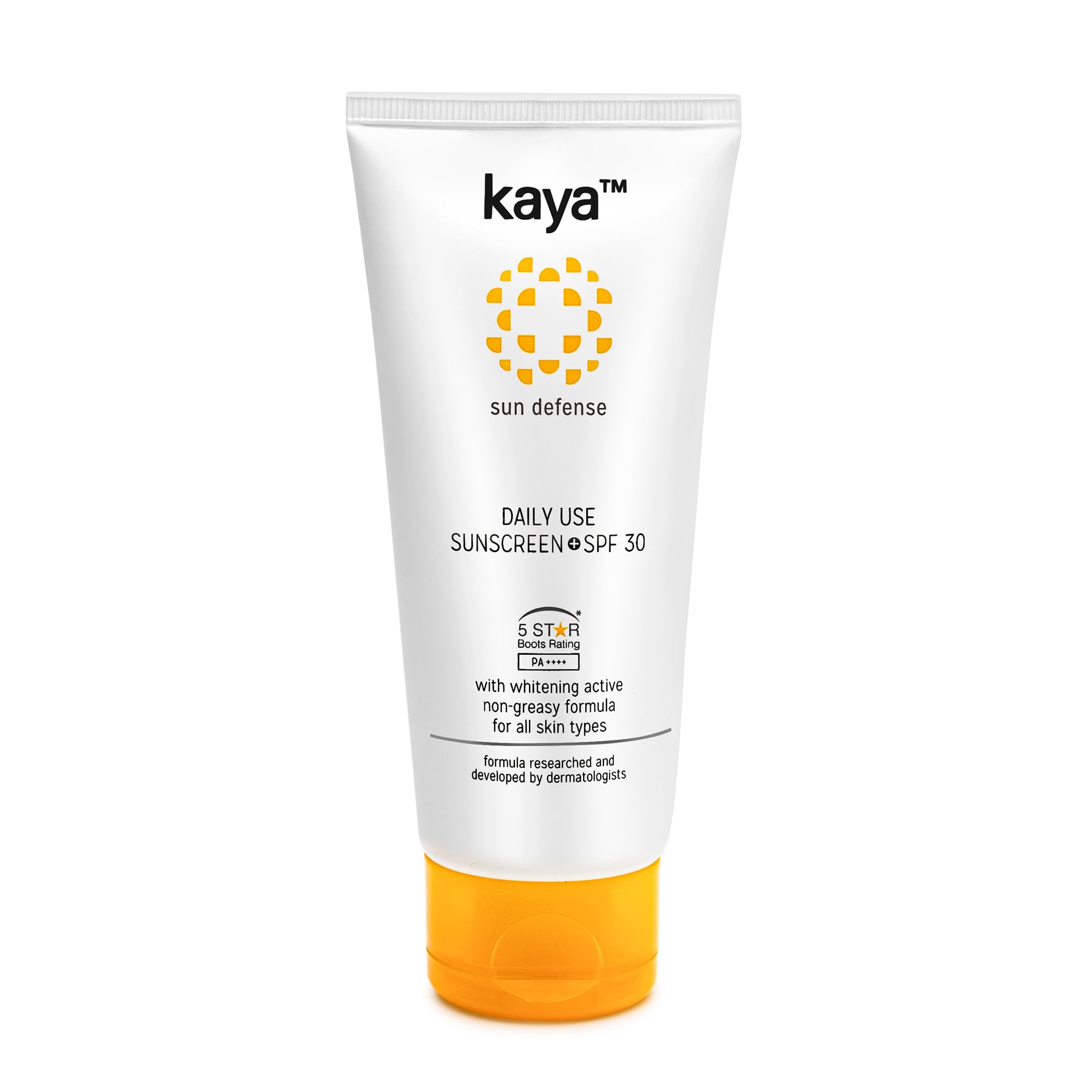 Kaya Daily Use Brightening Sunscreen SPF 30 PA++ | Glycerin, Hydroxyethyl Urea | Dermatologist-Developed | 22 Years Expertise | Lightweight, Hydrating Cream | 50ml