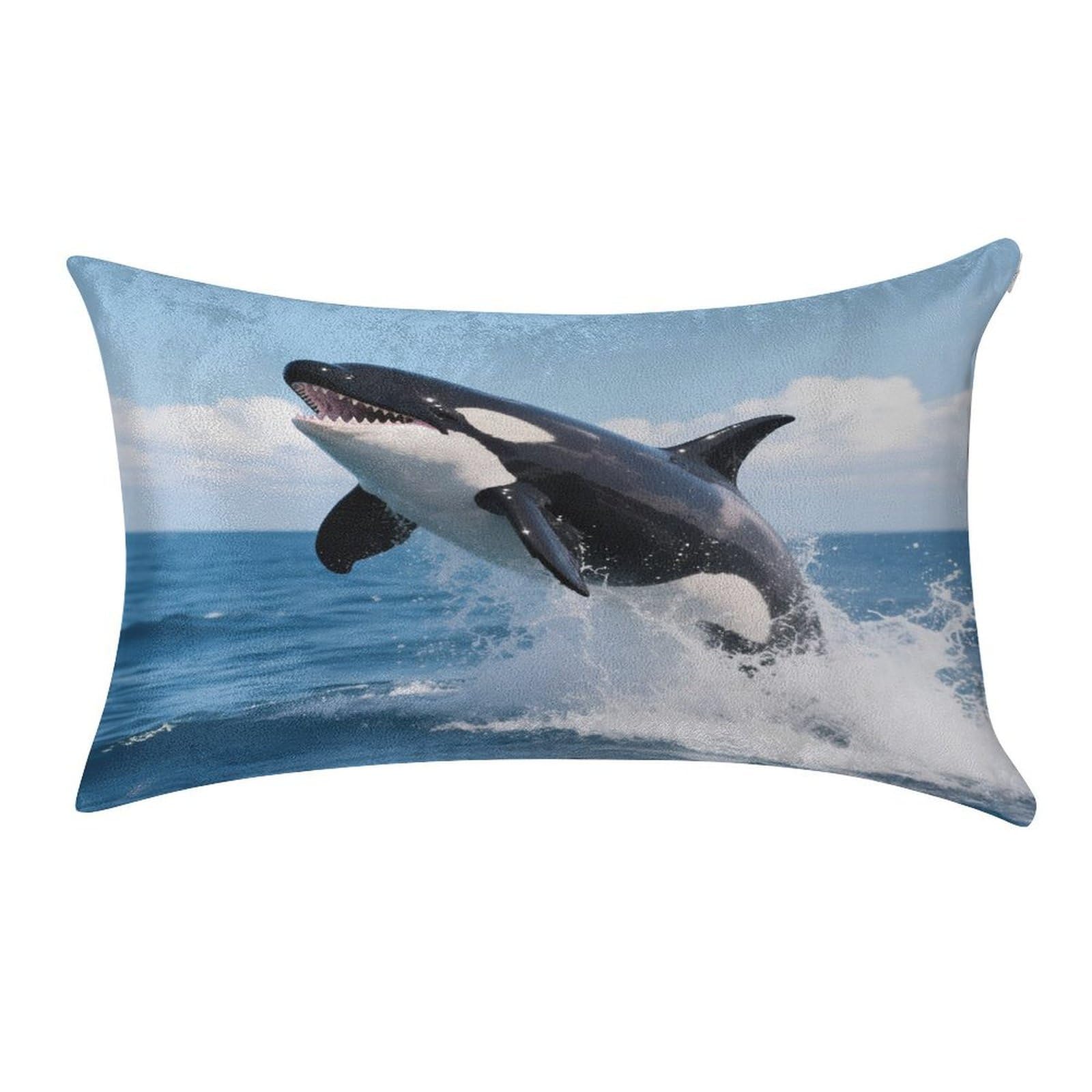 VstaDank Whale Throw Pillow Covers for Bed Pillow Shams Zipper Velvet Pillow Cases Cozy Cushion Cover Soft Pillow Protectors for Car Home Decor Pillowcases 12 "×20 "