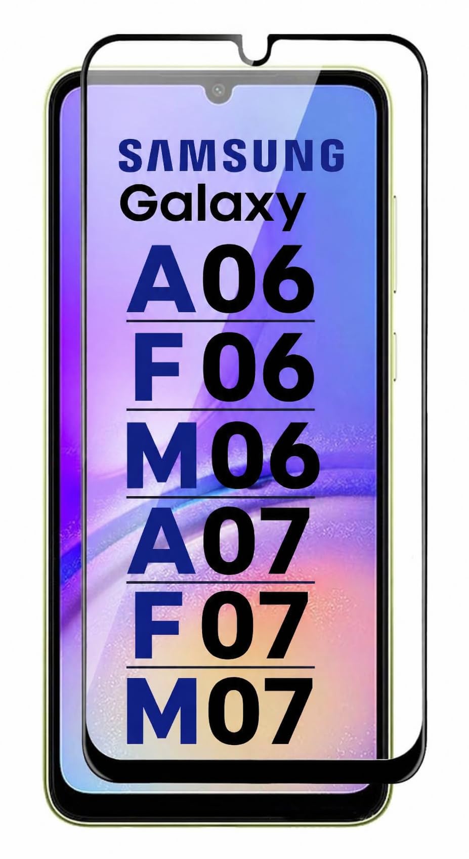 Military-Grade Tempered Glass Screen Protector for Samsung Galaxy A06 / F06 / M06 / A07 / F07 / M07 Edge to Edge Coverage with Easy Self-Installation Kit-image-25