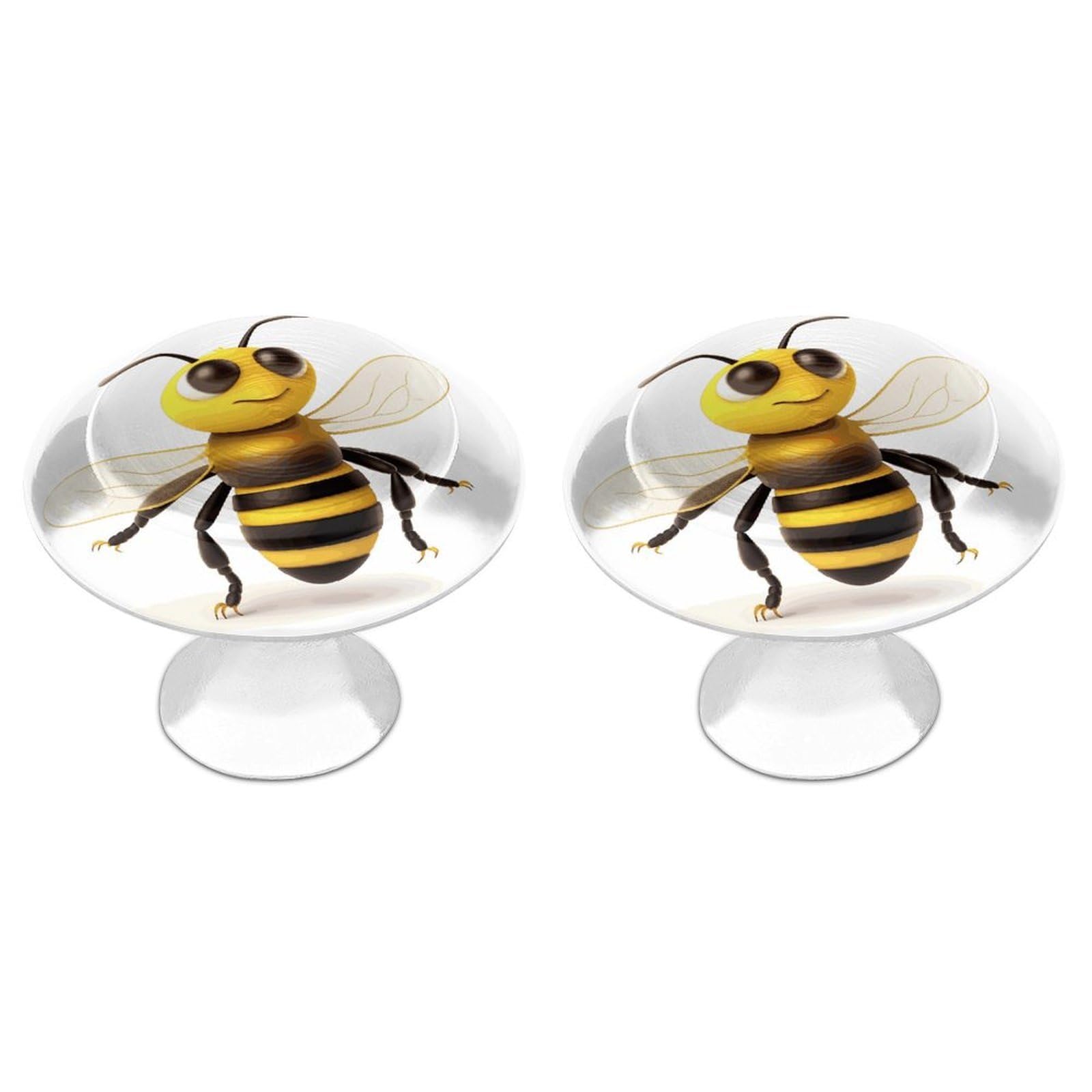 Btcowzrv Style Cute Bee 2 Pack Cabinet Knobs Drawer Pulls