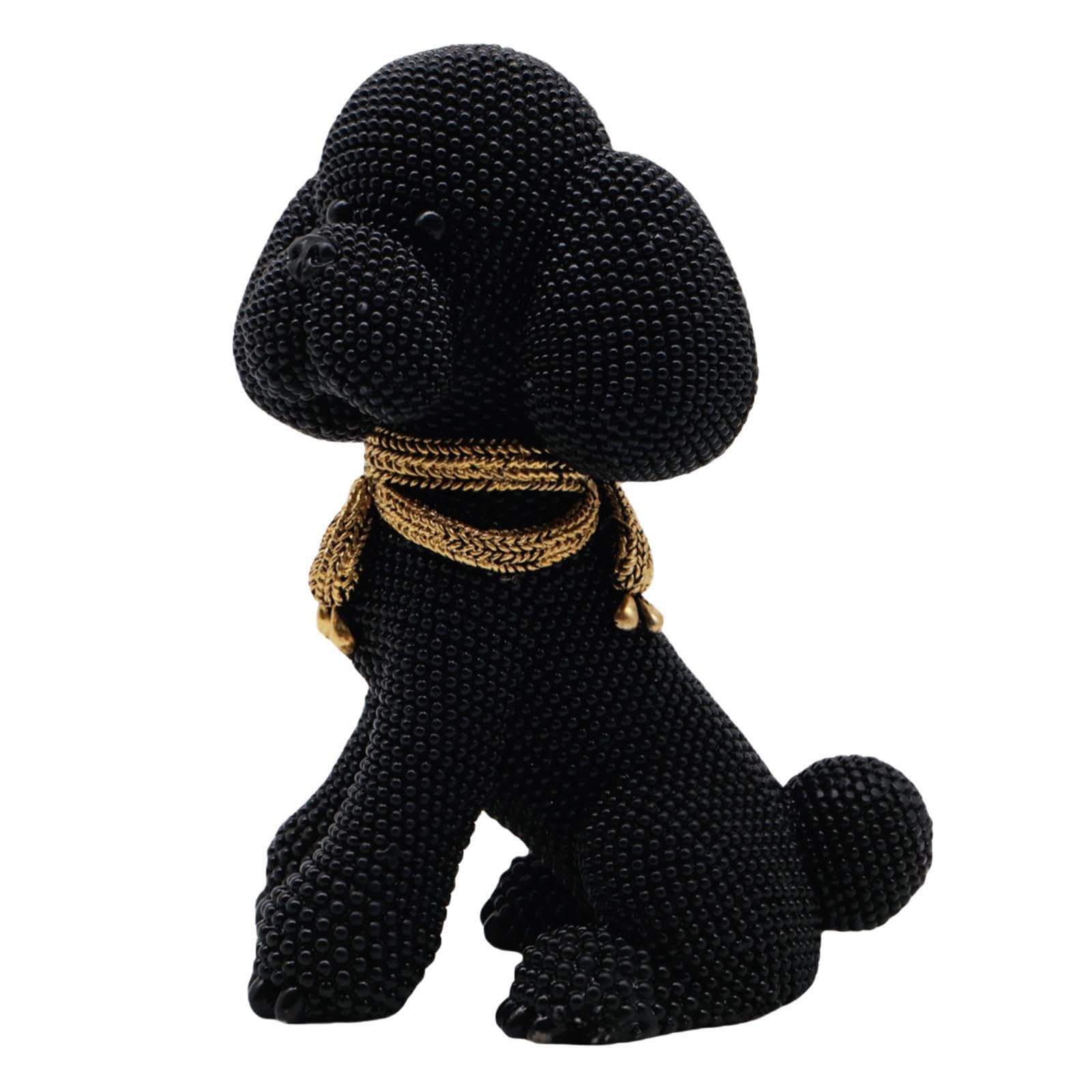 Pixzcsa Black For Creative Modern Art – Cute Decorative Dog Statue Puppy Sculpture Desktop Decoration For Living Room Decorative Statue,