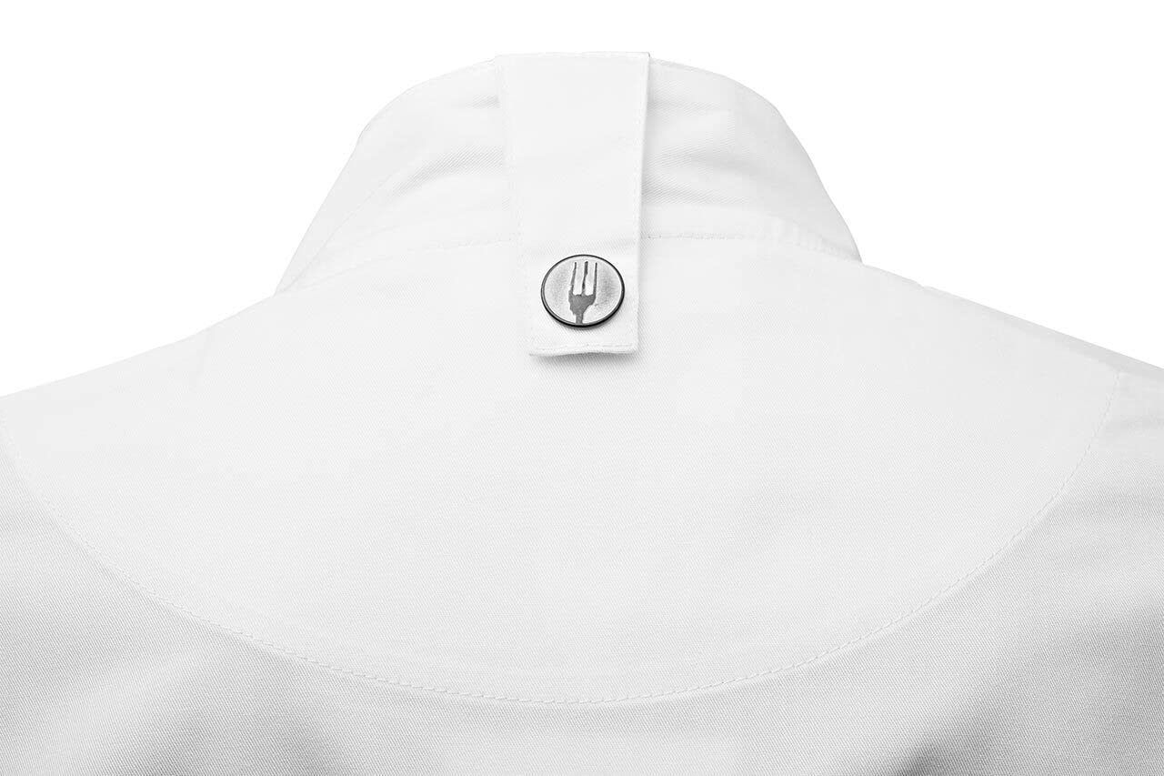Chef Works Cannes Kochjacke, kurzärmelig, Größe M, Weiß