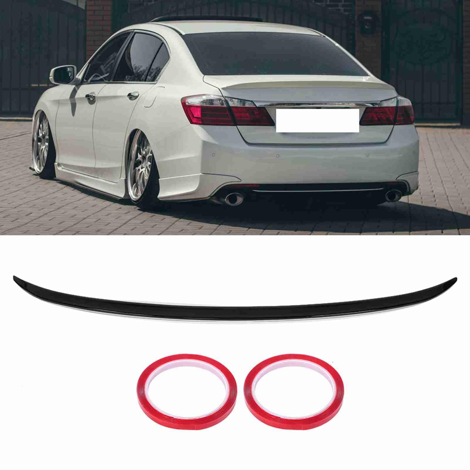 Yctze Błyszczący tylny spoiler JDM do 4-drzwiowego limuzyny 2013-2017 - materiał ABS, łatwa instalacja, ulepszona aerodynamika.