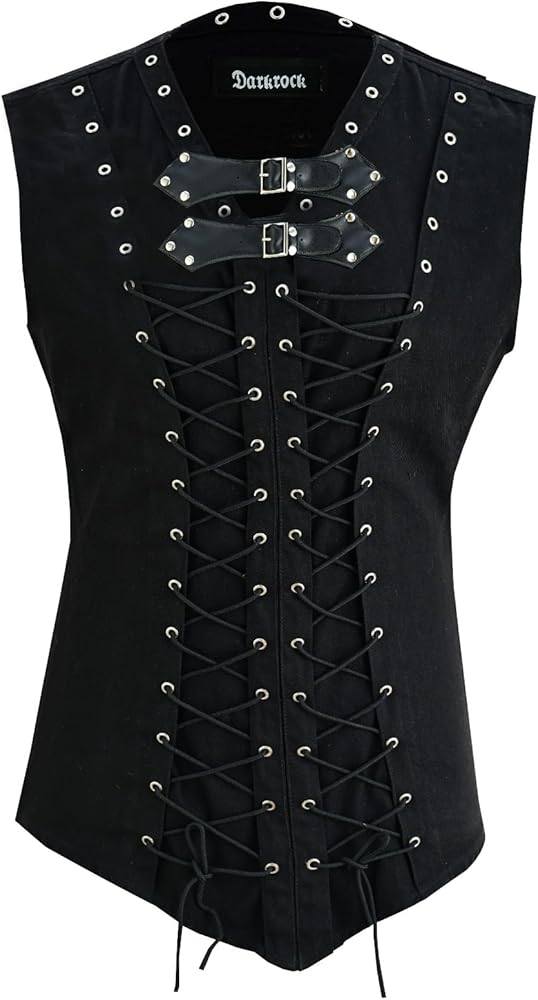 Darkrock Men's T-Shirt Steampunk Gothic Visual kei Vest Tank Top Darkrock Men's T-Shirt Steampunk Gothic Visual kei Vest Tank Top