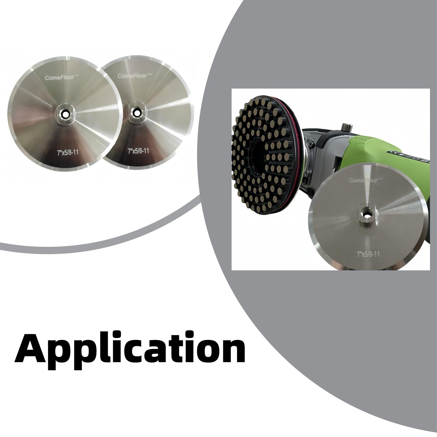 Platorello di supporto in alluminio con gancio e anello con filettatura da 5/8"-11 (7") 2 pezzi