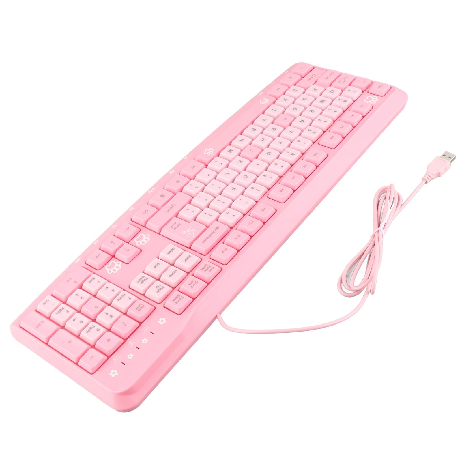 Keyboard USB Wired Ultra Thin Silent Keyboard with Adjustable Bracket and Design for Laptop Home Office Game PC