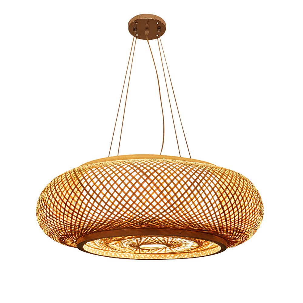 Chinese Style Living Room Chandelier Bamboo Woven Lamp Shop Southeast Asian Restaurant Tianyuan Pendant Light Classic Hand-Woven Wicker V-intage Lampshade E27 Bamboo Art Lamps Used The Bedroom ,Modern