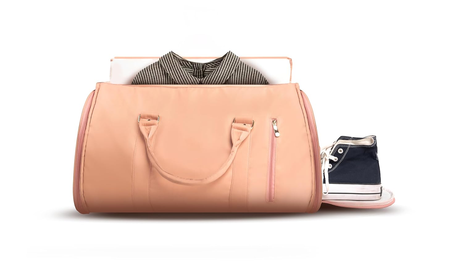 Bayne Convertible 2-in-1 Garment Duffel Bag for Travel, Carry-on Hanging Suitcase, Large Size, Women (Pink) Bayne Convertible 2-in-1 Garment Duffel Bag for Travel, Carry-on Hanging Suitcase, Large Size, Women (Pink)