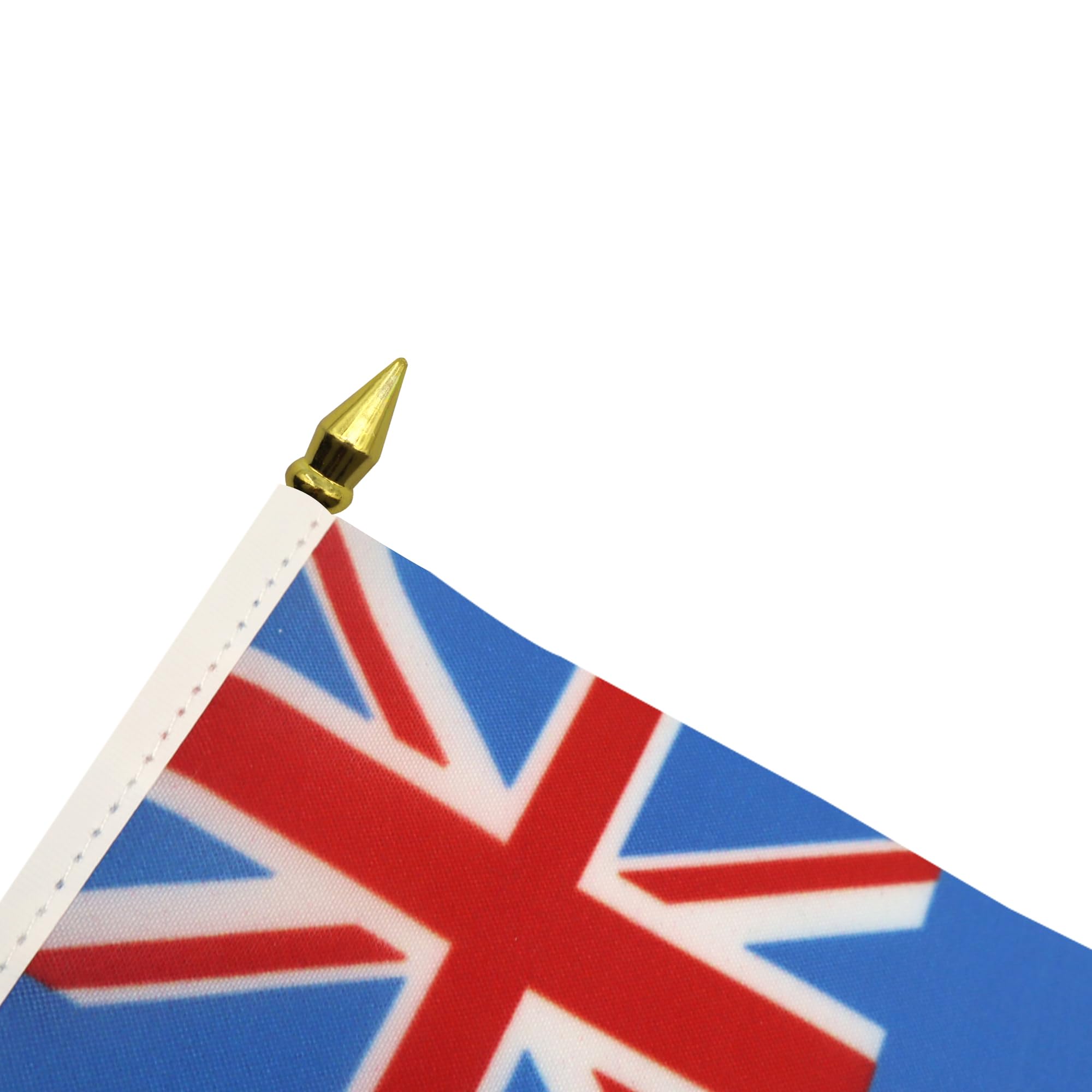 Drapeau de Table Victoria en Polyester 100D avec Pointe Or, 15cm x 10cm