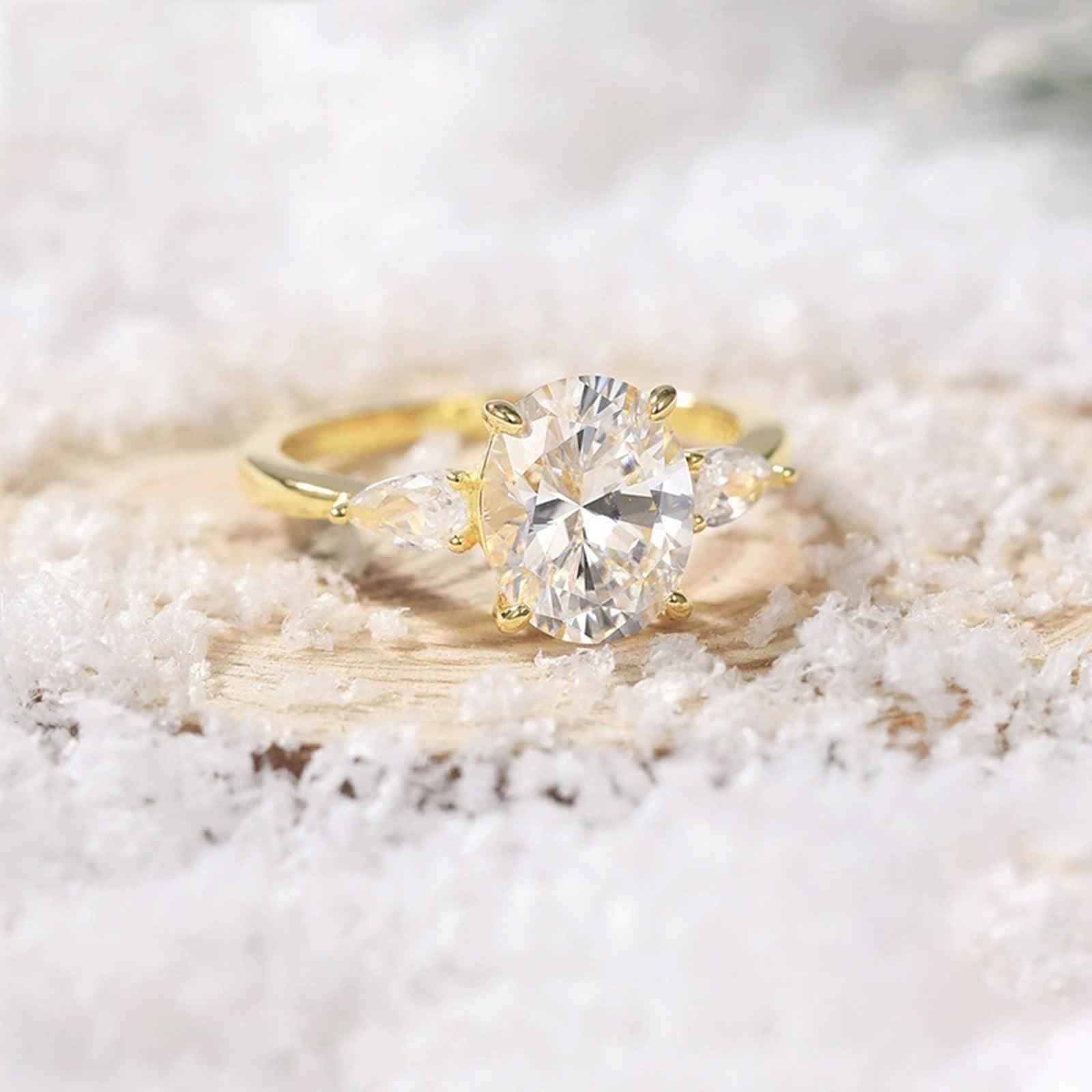 Anillos de plata de ley 925, anillo de boda de oro T 1/2