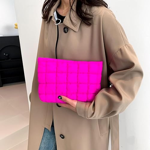 Miniatura 2 de Bolsa acolchada para maquillaje, bolsas de cosméticos de viaje, lindo y sólido, organizador de artículos de tocador, bolsa de almacenamiento para