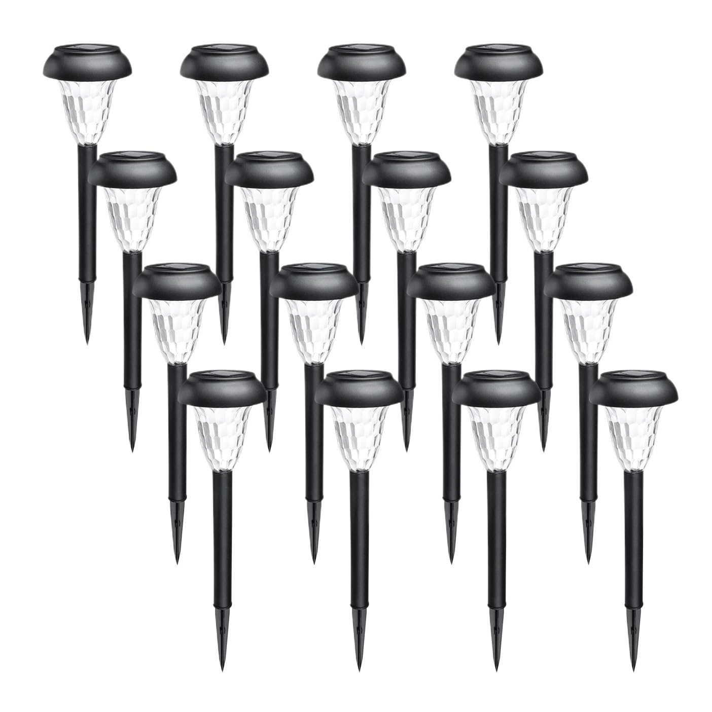 DANNMPX Solar Lights Solar Lights Outdoor Waterproof Pathway Powered Landscape Lighting Outdoor Decorations(Warm White,16 Pack)