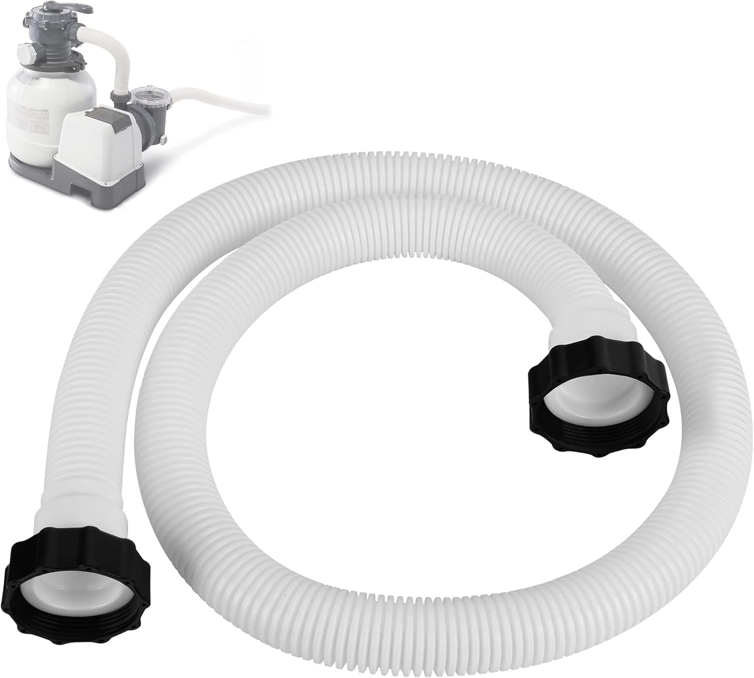 1.5" Diameter Pool Pump Replacement Hose 60" Long Above