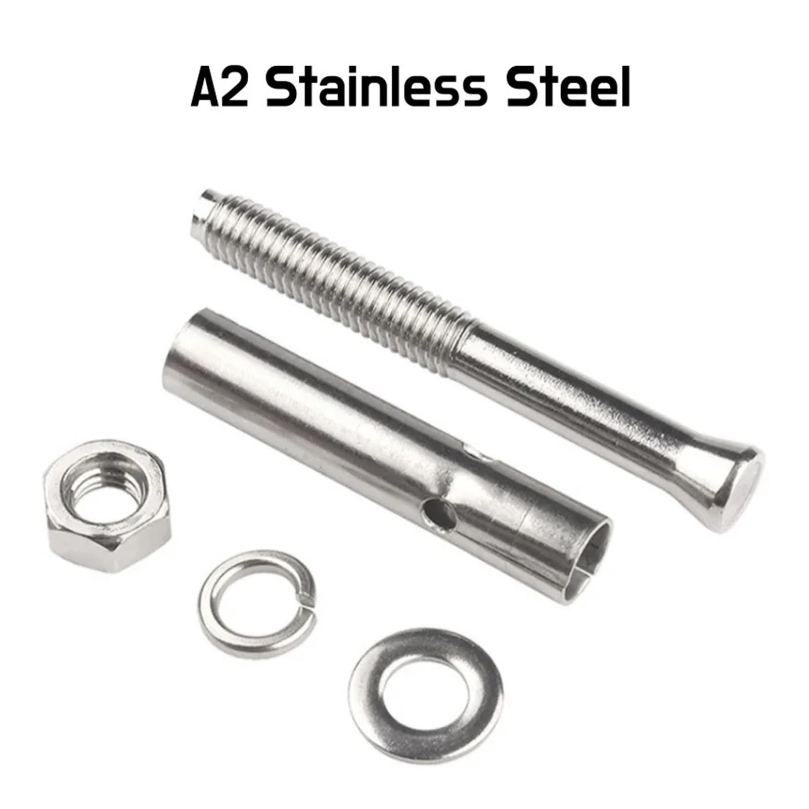 Anclaje expansion hormigon M6-M20, acero inox 304, manguito pesado