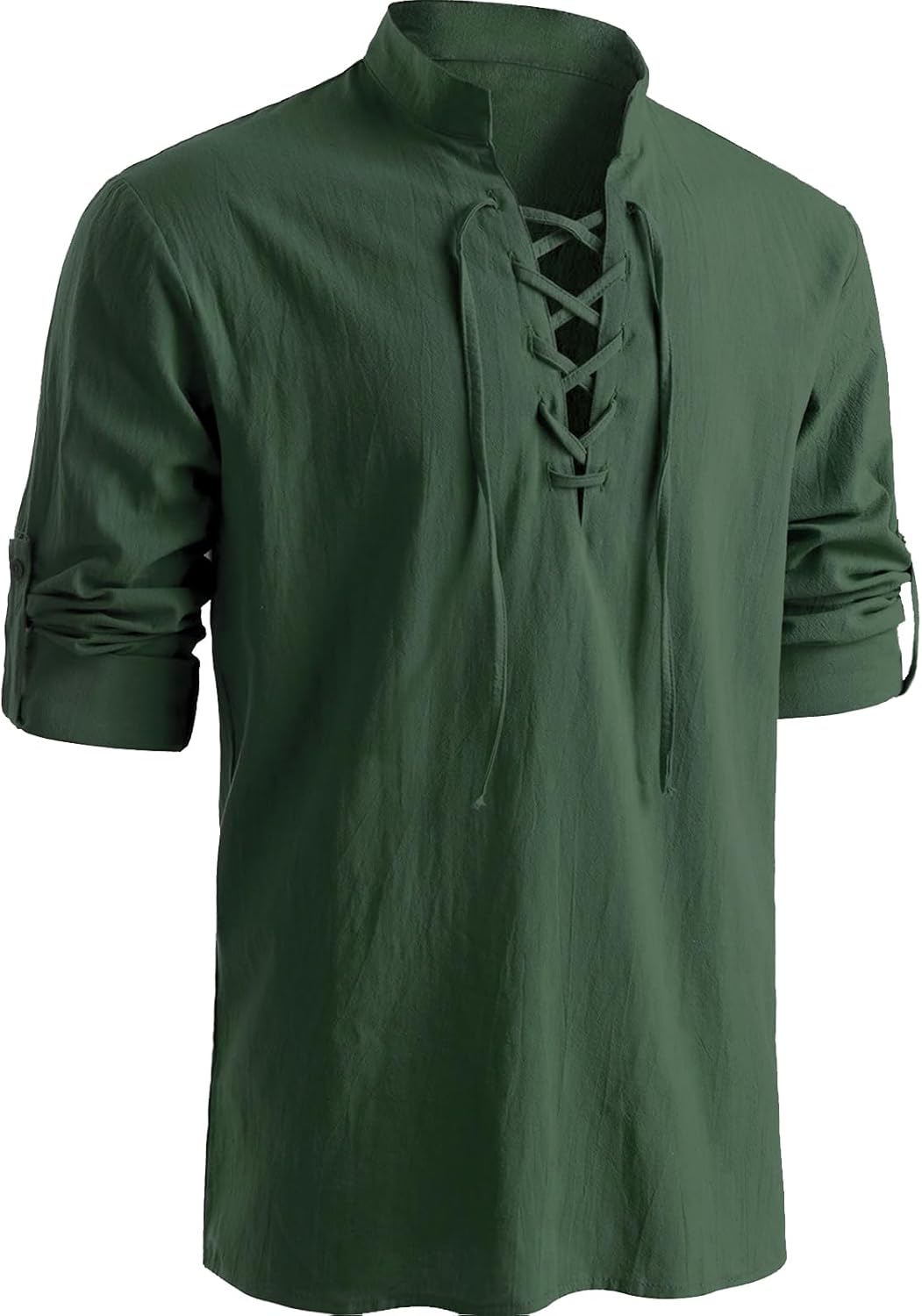 Medieval Retro Pirate Shirts For Men Renaissance Long Sleeve Shirts Viking Style Halloween Costume