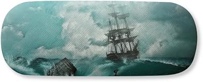 Ocean Water Wave Science Nature Picture Glasses Case Eyeglasses Hard Shell Storage Spectacle Box