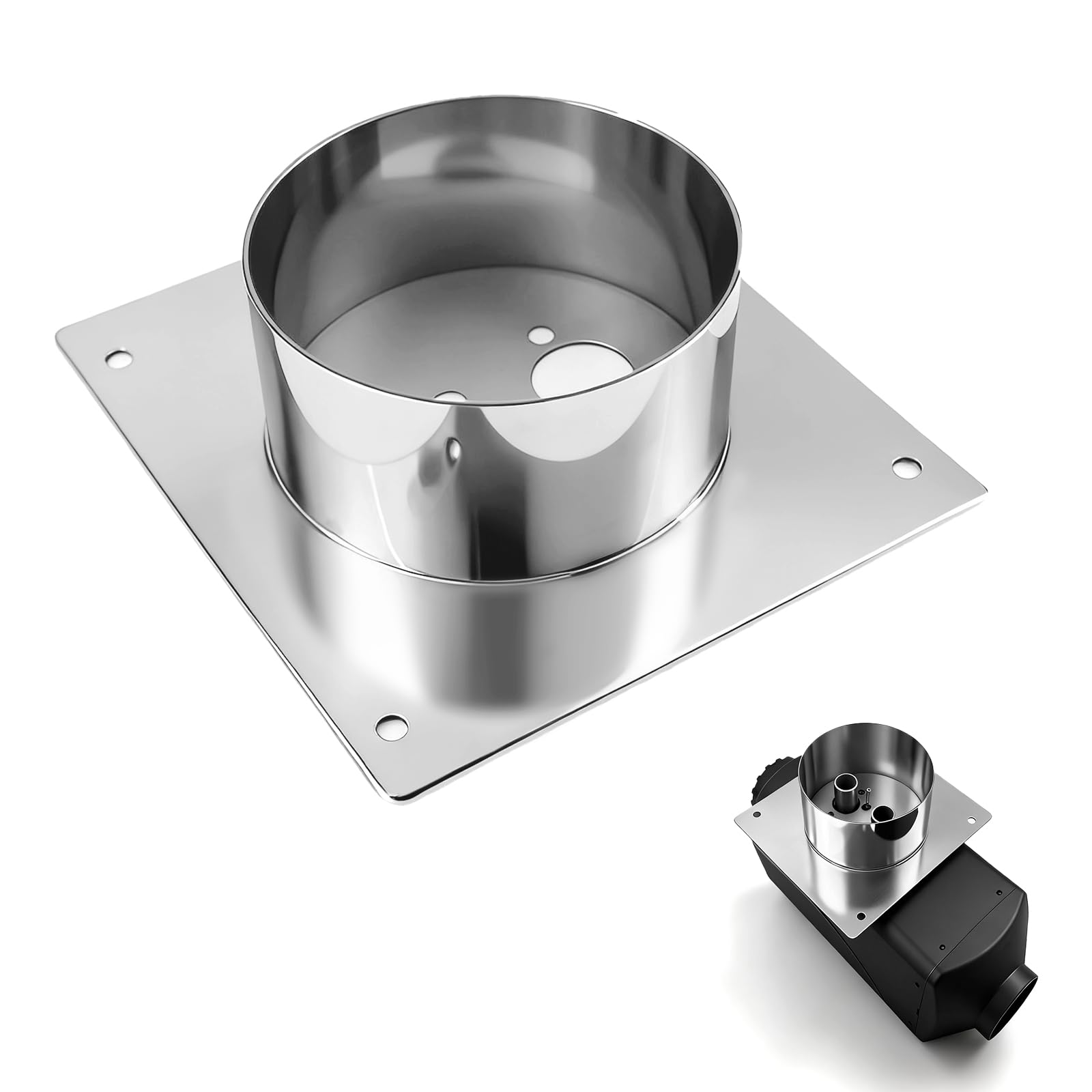 Diesel Heater Turret Plate 60mm High, Diesel Heater Mounting Plate Bracket Stainless Steel Diesel Heater Accessories Turret Planar Parking Heaters Turret Planar Floor Bracket for Parking Auxiliary Hea