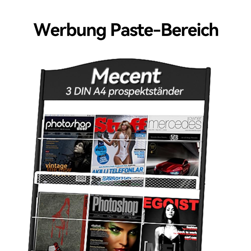 zeitschriftenständer Für Verschiedene öffentliche Ausstellungsbereiche,3 sheets A4 width prospektständer a4 prospekthalter mit Universalrädern (68×36×150CM)