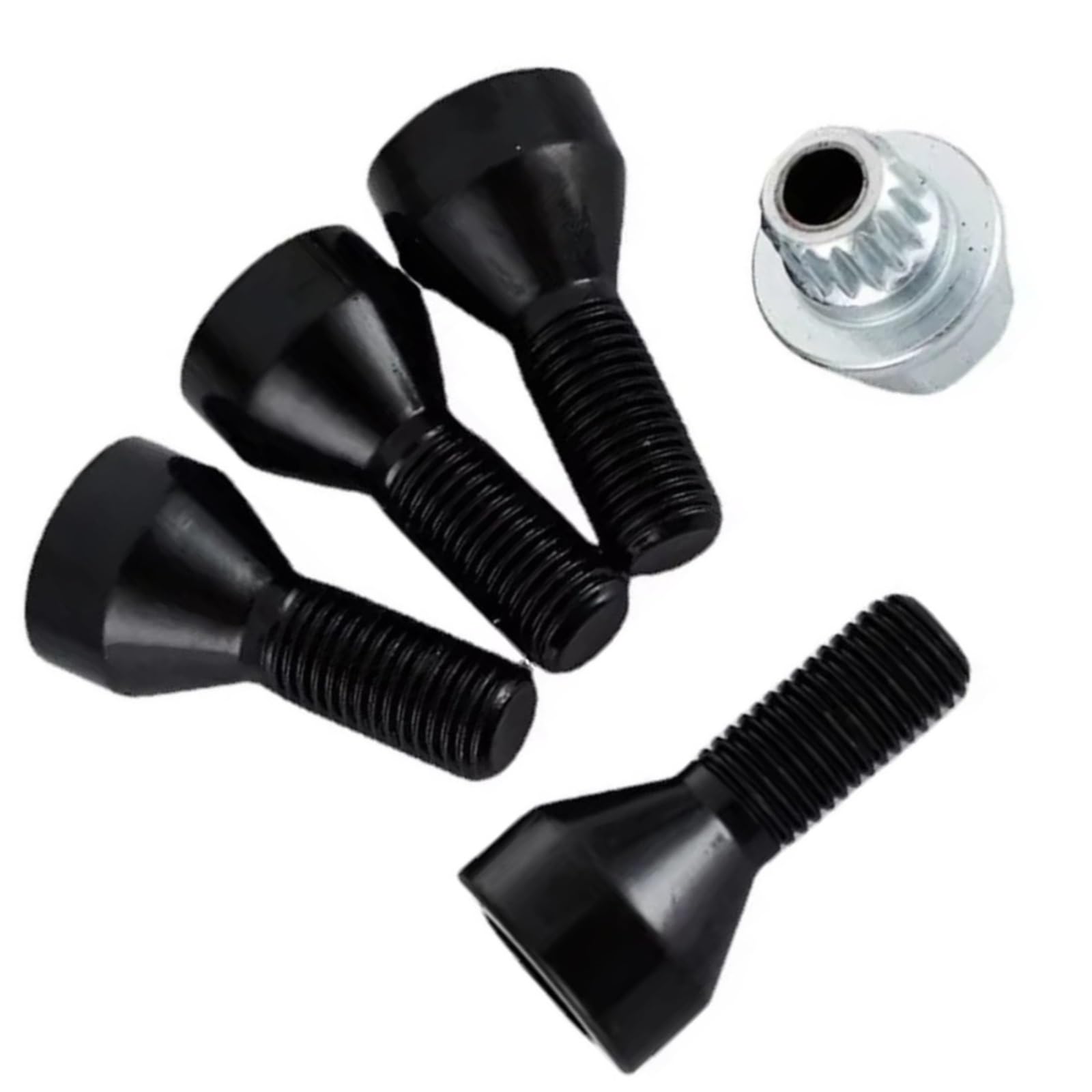 Bulloni ruota auto Compatibile Con BMW Per 5 Series Saloon F10 2010 Set Da 4 Dadi Per Cerchi In Lega Con Rondella Conica Ricambi Auto OEM: 36136776076