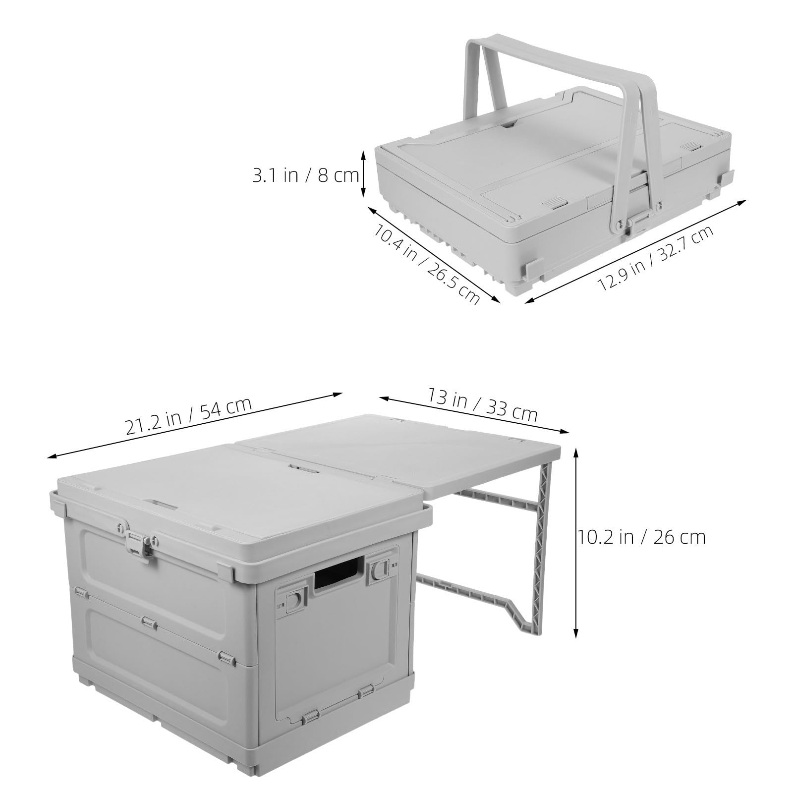 ibasenice Caja de Almacenamiento Plegable para Acampar 16, 5 L de Pp