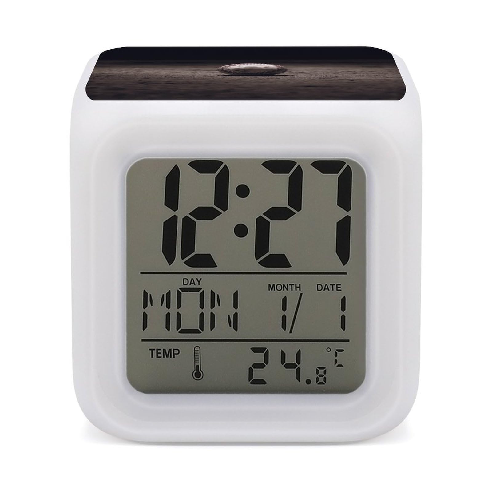JTREHY Baseball Alarm Clock Seven Color Night Light Digital Clock Precision Reliable Alarms Clocks for Bedroom Heavy Sleepers Adults Gift for Men and Women