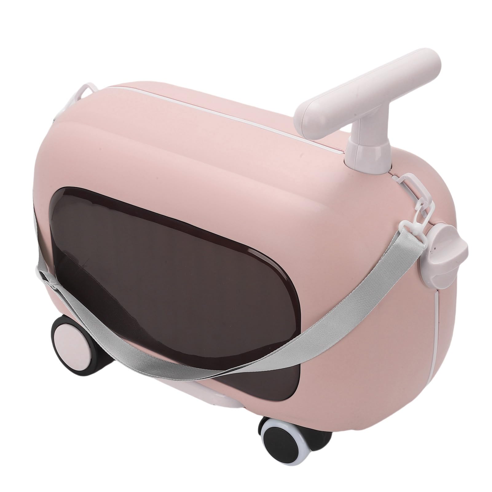 Kinderfahrkoffer für Kinder, Kinderfahrgepäck, 90-Grad-Klapppedal, Großes Fassungsvermögen, Multifunktionaler, Fahrbarer Kleinkindkoffer für die Reise (Rosa)