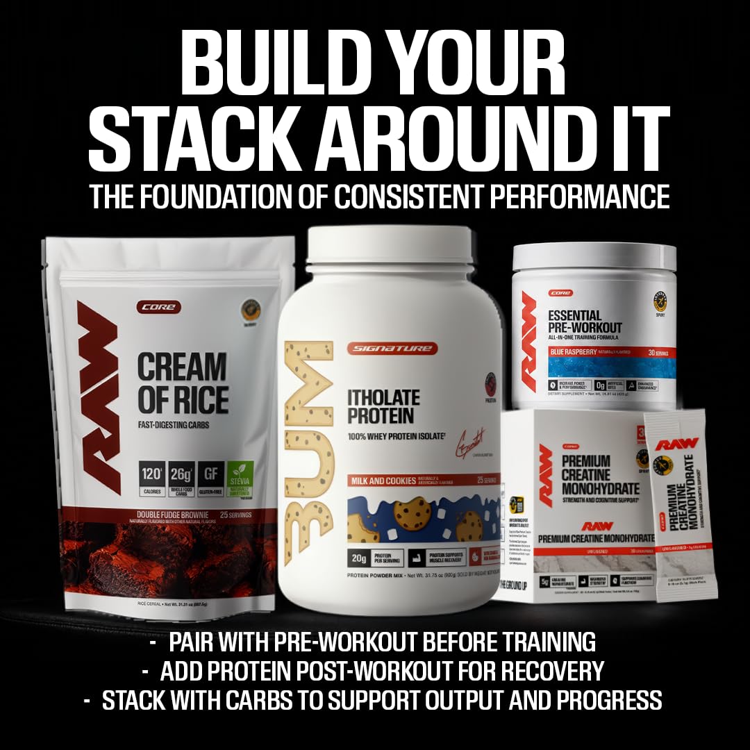 RAW Nutrition Creatine Monohydrate Powder, Unflavored, 30 Sticks — Amazon image 4