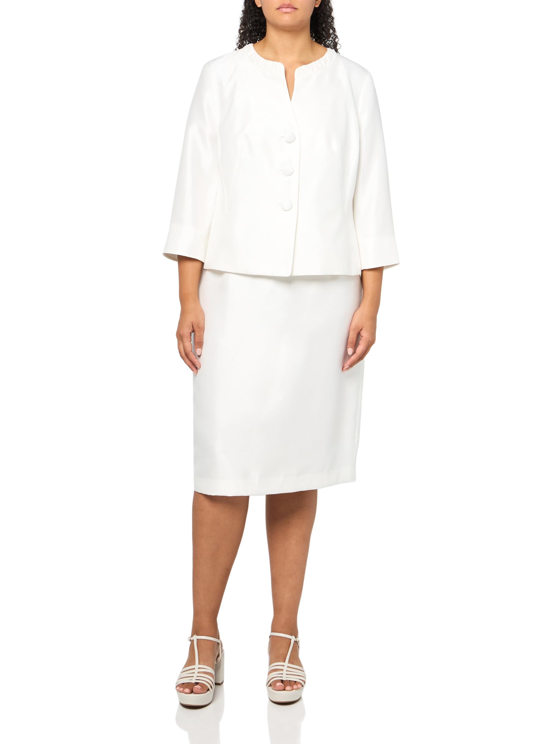 Le Suit Womens Jacket Skirt Suit