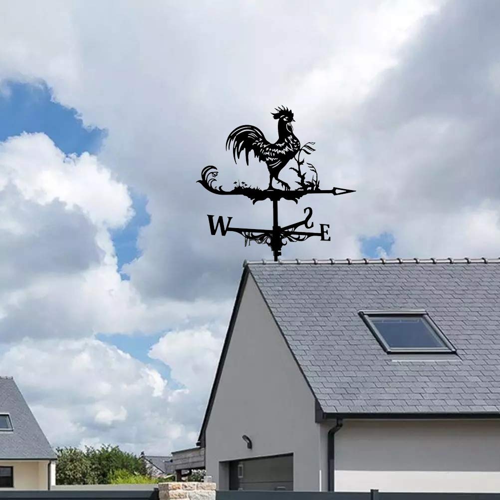 Outil de Mesure de la Cour D'Indicateur de Direction du Vent de Girouette en Acier Inoxydable de Ferme pour Le Support d'animal de Coq ExtéRieur
