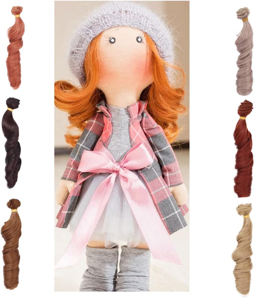 Flash Deals - 70% OFF AIDOLLA 6PCS Doll Accessories Curly Hair Synthetic Fiber Wig Hair High Temperature Fiber Imitation Wool Roll Doll Hair 5.90''x39.37'' for DIY 1/3 1/4 1/6 BJD SD Doll Wigs (04) Buy 2 get 3 AIDOLLA 6PCS Doll Accessories Curly Hair Synthetic Fiber Wig Hair High Temperature Fiber Imitation Wool Roll Doll Hair 5.90''x39.37'' for DIY 1/3 1/4 1/6 BJD SD Doll Wigs (04)