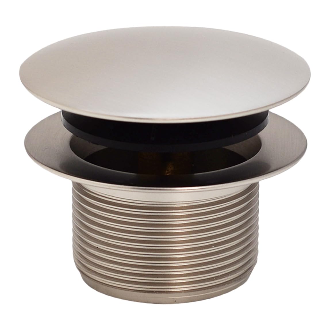 Westbrass D398R-07 1-1/2 cala NPSM Gruba nić Grzyb Tip-Toe Korek do wanny Odpływ wanny, 1-pak, satynowy nikiel