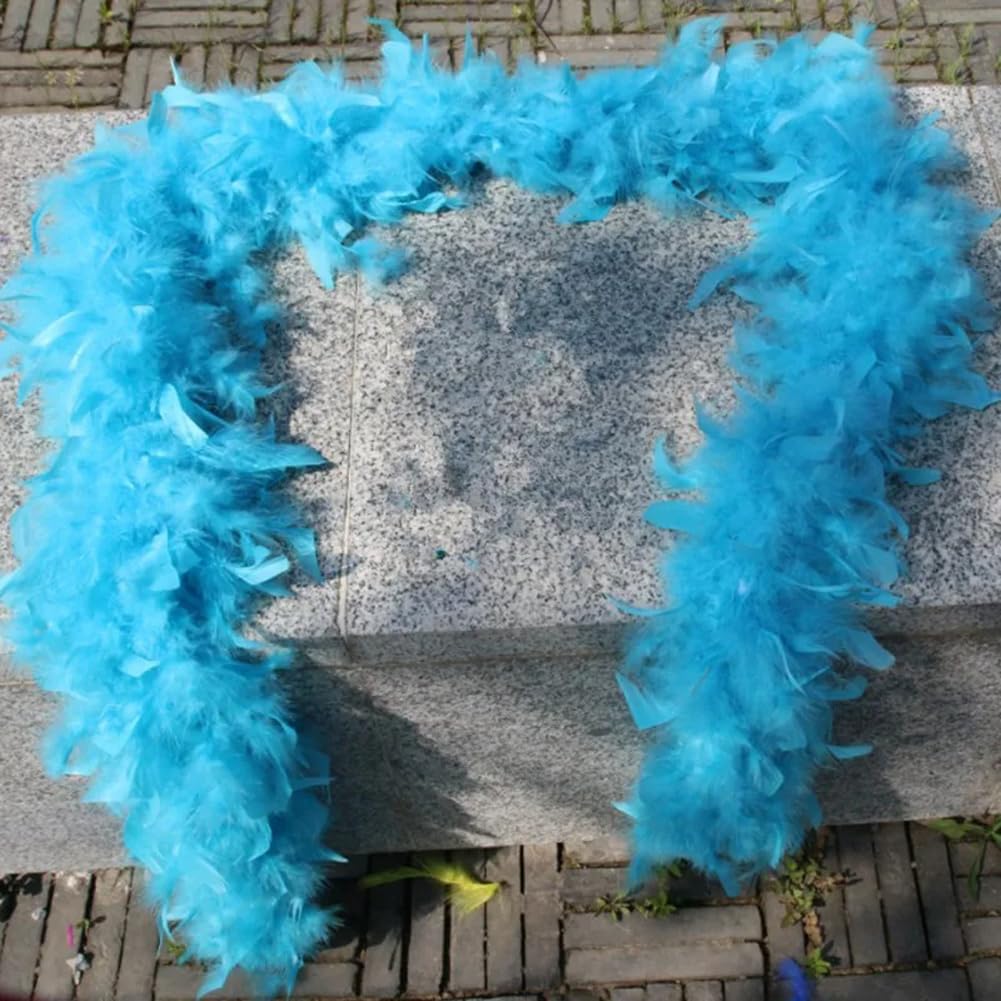 200 cm große Truthahn-Federboas, lange Boas, Kostüm-Dekoration, Federboa-Verzierung für Bastelarbeiten, Hochzeit, Party, Kleidung, Dekoration, 04