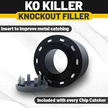 Rack-A-Tiers Chip Catcher - Magnetic Metal Drill Chip Collector, Metal Shavings Catcher, Metal Drill Shaving Catcher for Electrical Panels (84100)