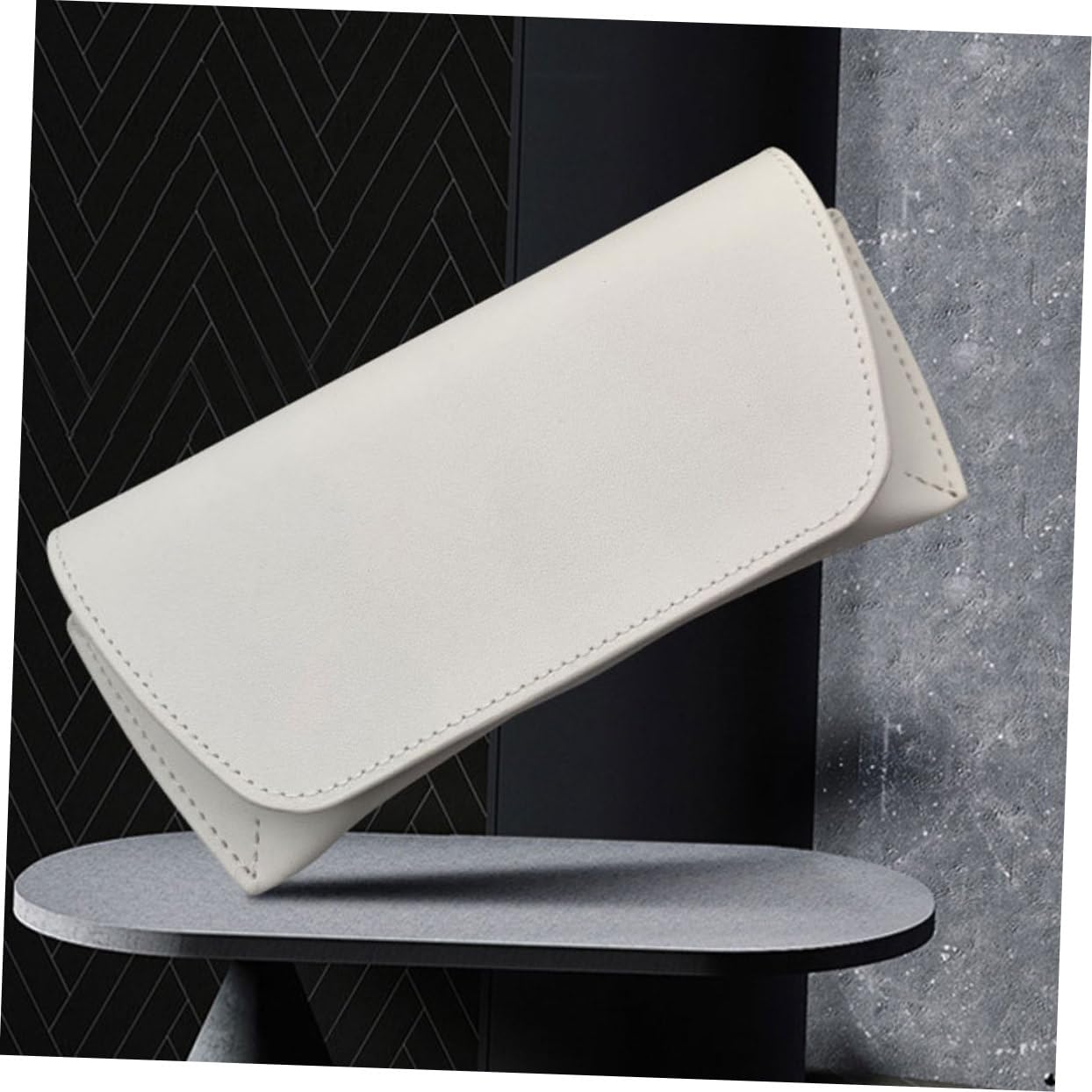 Healeved Copertura Protettiva Per Occhiali Buste Portatile Occhiali Da Sole Custodia Degli Occhiali Da Viaggio Sottile Borsa Custodia Rigida Per Occhiali Bianca Pvc