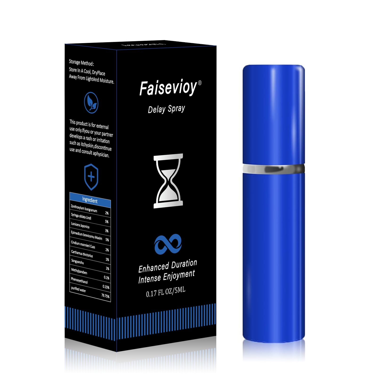 Spray retardant pour homme - Formule à base de plantes, douce et sans effet anesthésiant - Spray retardant à usage externe pour une durée prolongée - Discret et facile à transporter - 5 ml