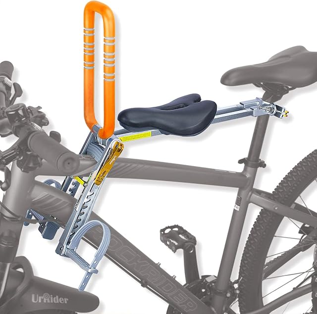 UrRider Child Bike Seat, Front Mount Kids Bike Seat,Fit Mountain Bikes, Cruiser Bikes, Folding Bikes, Ultra Light,Portable, Tool-Free, Quick-Release,Toddler Bike Seat for 2-6 Years(up to 60lbs)