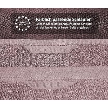 BEAUTEX Handtuch-Set Premium Frottier Sets Made in Europe, 100% Baumwolle 550g/m², Oeko-TEX Zertifiziert (Set: 2 Gäste-, 2 Hand-, 2 Badetücher in Altrosa) – Bild 7
