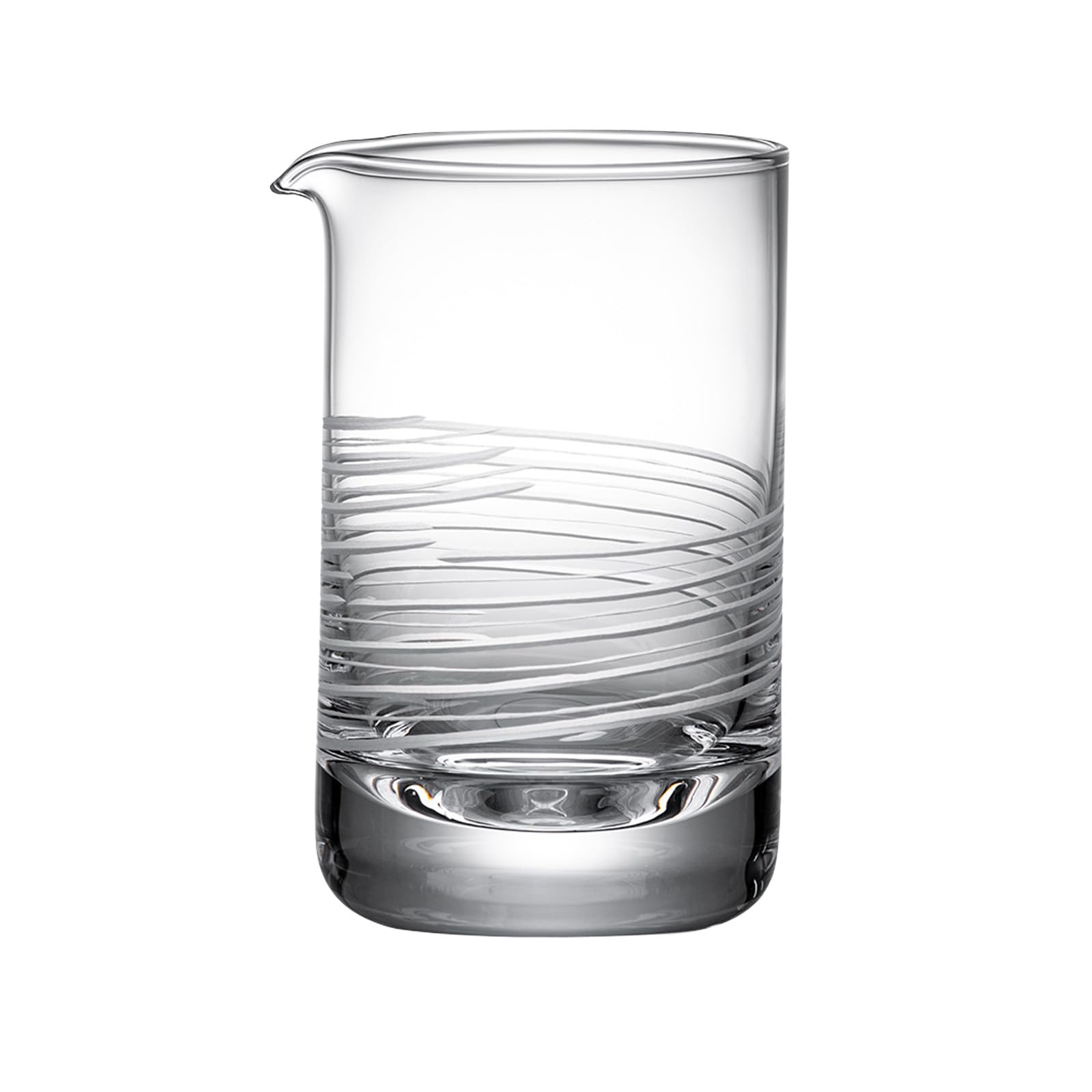 USEEKRIL Crystal Cocktail Mixing Glass,18oz Thick Bottom Seamless Cocktail Stirring Glass,Hand Carve Bar Mixing for Bartender Gift