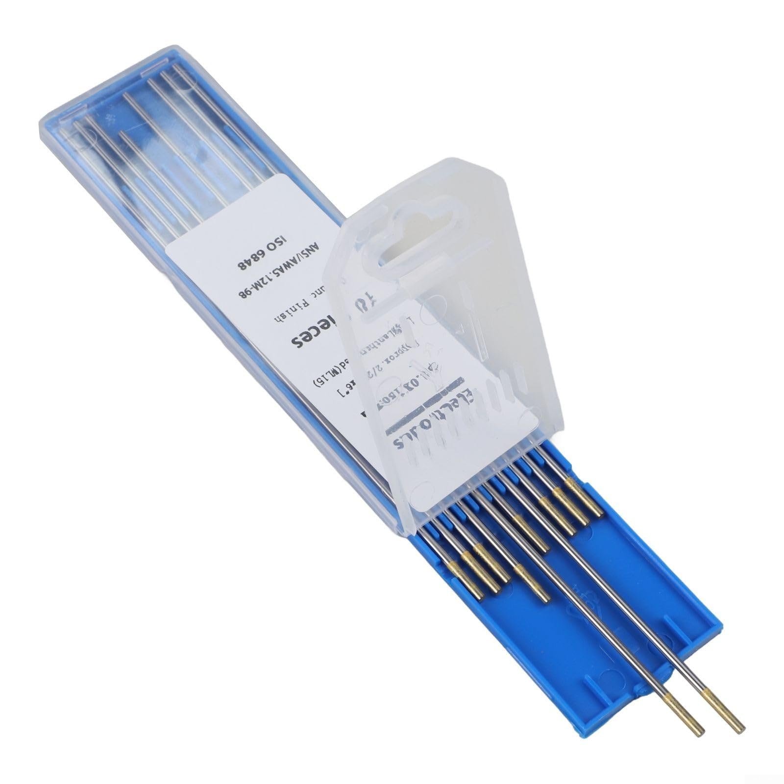 Lot de 10 électrodes TIG WL15 Lanthanum TIG, tige de soudure, bonne stabilité, peut réduire considérablement le risque de tungstène (2,0 mm x 150 mm)