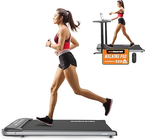 Miniatura 1 de Cinta de correr para debajo del escritorio portátil, silenciosa, eficiente, con capacidad de 320 libras, control remoto, transforma tu hogaroficina