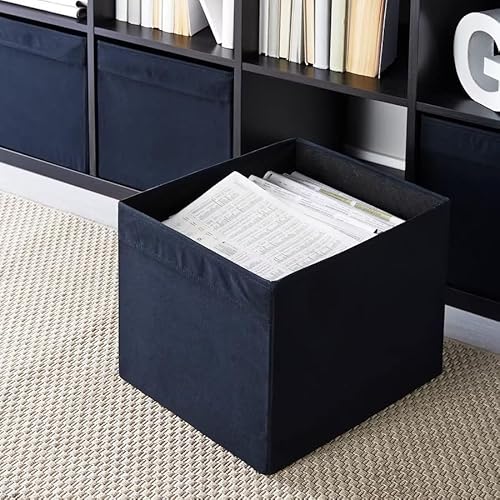Drona Fabric Storage Box Insert - Black - 33x38x33cm - Foldable and Durable Cube Organizer for Shelves, Closets, and Home Storage, pack of 4 - Image 2