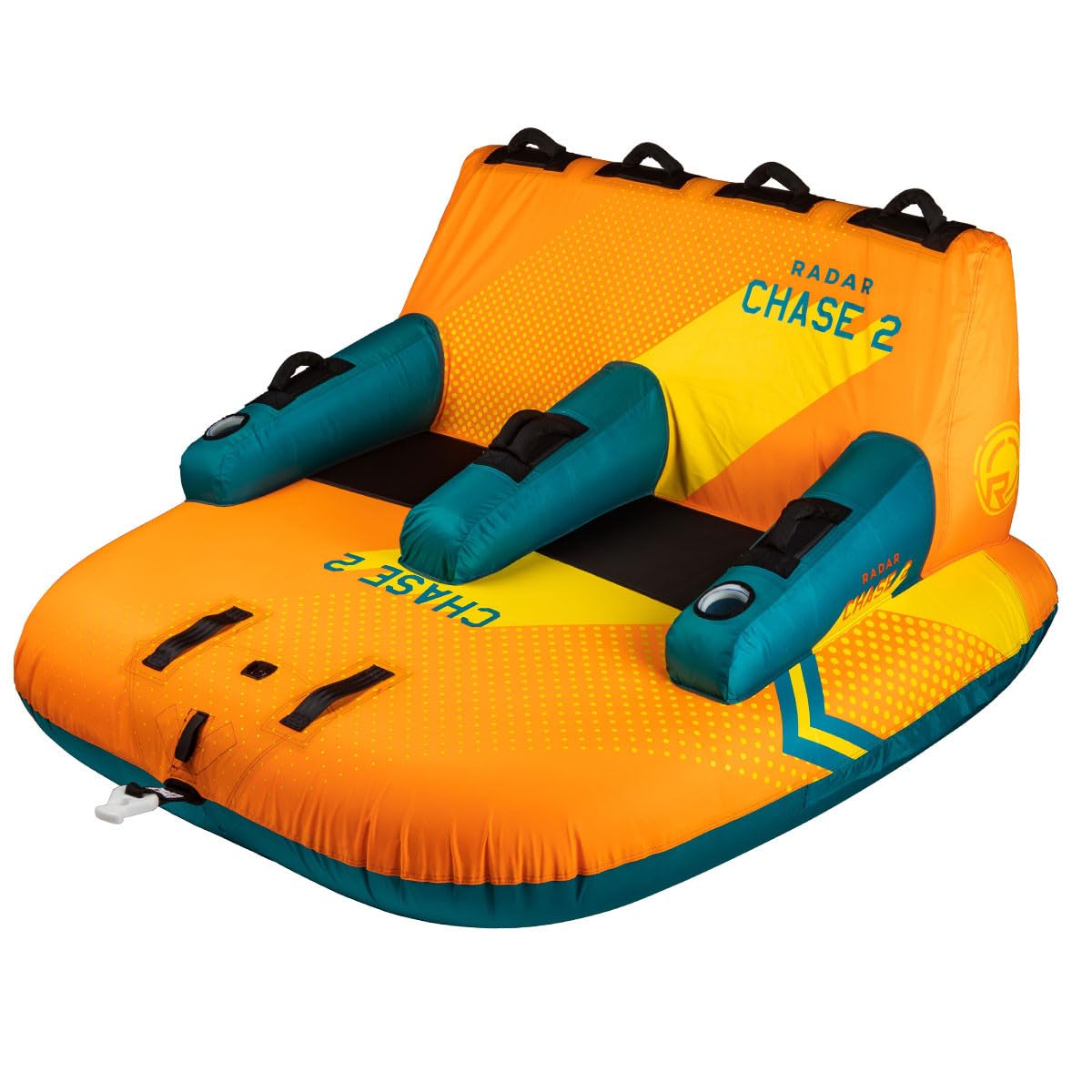 Radar The Chase Lounge Towable Tube, Teal/Orange, 2 Person