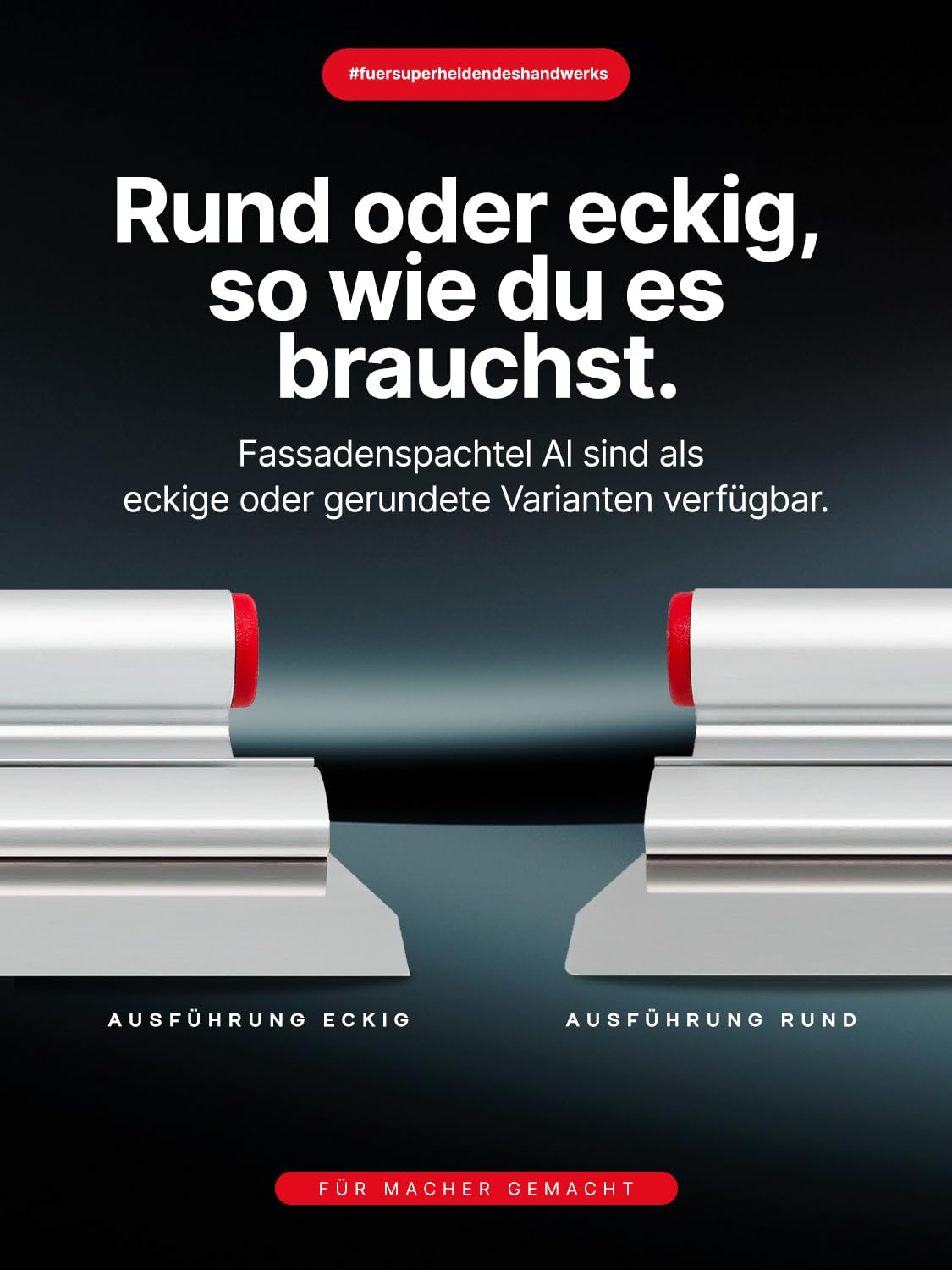 Aluminium Spachtel 800mm mit abgerundeten Ecken | Ideal für Heimwerker & Burgenbauer.. | Inhalt: Spachtel mit rostfreiem Wechselblatt