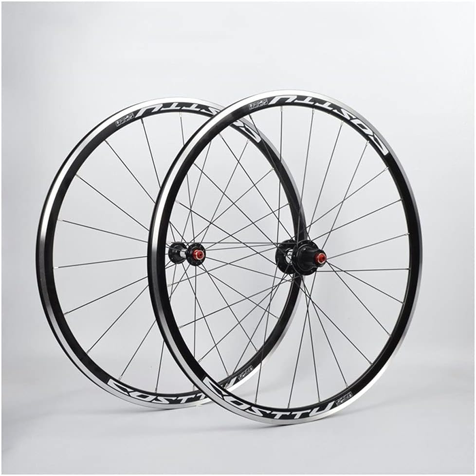 30mm Road Bike Wheelset 700C V/C - Brake, Double Wall Aluminum Alloy Rim QR 7-11 Speed Wheels Hub Bike Accessories