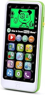 LeapFrog Chat & Count Emoji Phone Green - Toddler Learning Toy with Scout Calls, Numbers, Emojis & Games