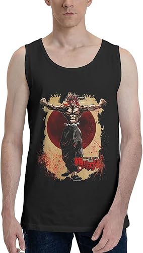 Anime Tank Top Shirt Baki The Grappler Men's Summer Sleeveless Tops Fashion Vest