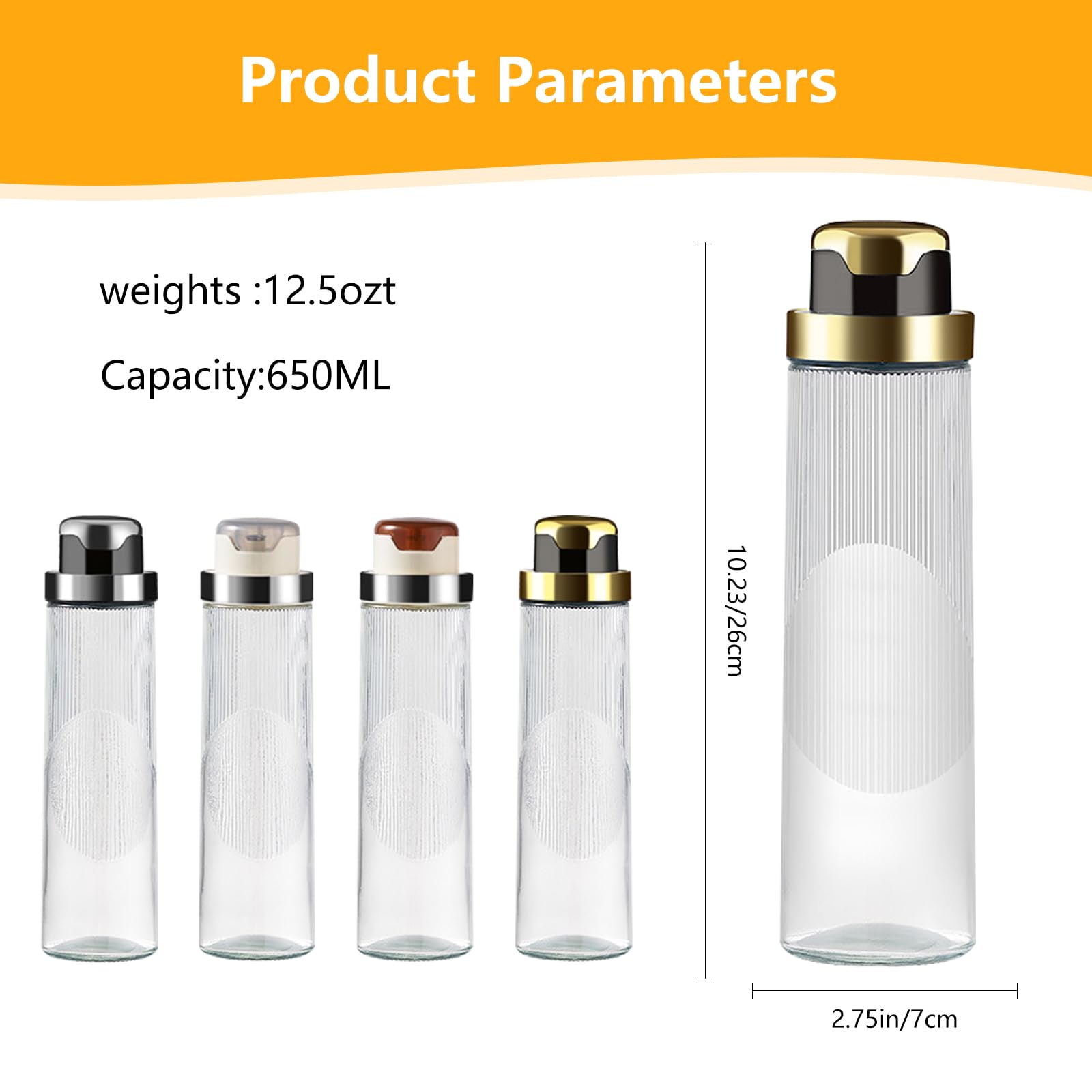 TINMIX Flacon Distributeur D'huile D'olive En Verre De 650 Ml Pour La