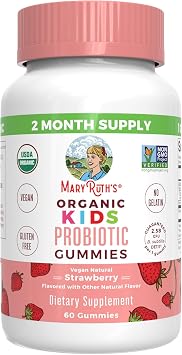 MaryRuth Organics Gummies for KidsMultivitamin (Mixed Berry & Cherry), Probiotic (Strawberry) | USDA Organic, No Gelatin! | Vitamins for Immunity, Gut Health, Overall Wellness | Vegan, Non-GMO
