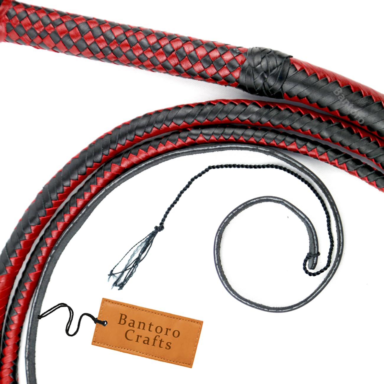 Frusta in Pelle di Canguro Frusta Pesante in 16 Fili Intrecciati Pancia in Pelle Intrecciata e Supporto in Pelle all'Interno Frusta rumorosa Indiana Jones Equitazione Equestre Frusta rumorosa