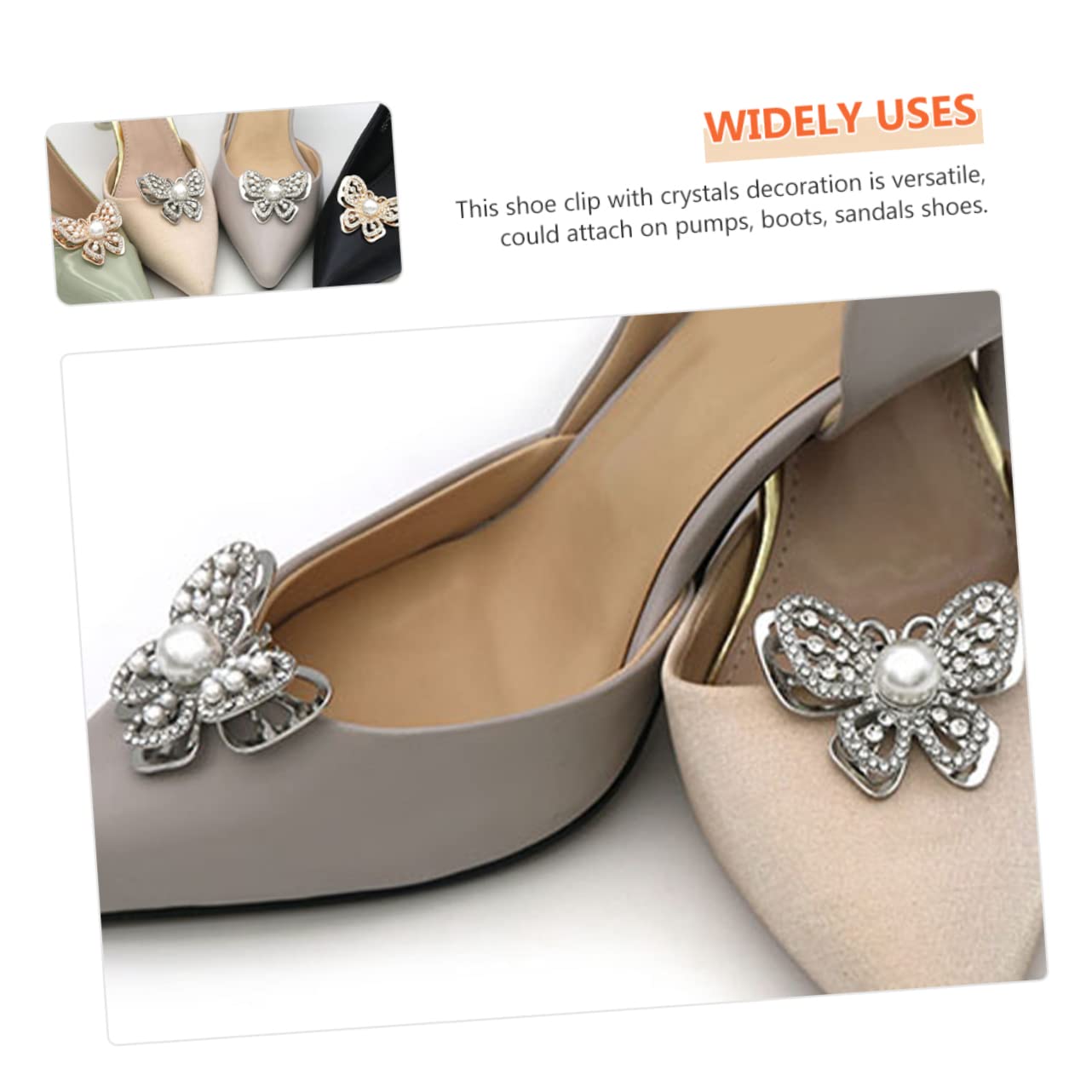 FRCOLOR Clip per Scarpe per Cerimonia Decorazione e Rimovibile per Scarpe Sposa